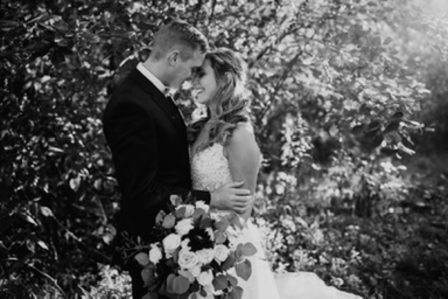 Bride and groom portrait